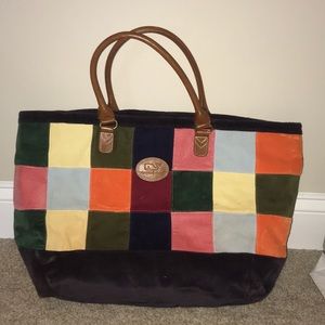 Vineyard Vines Patchwork Corduroy Tote